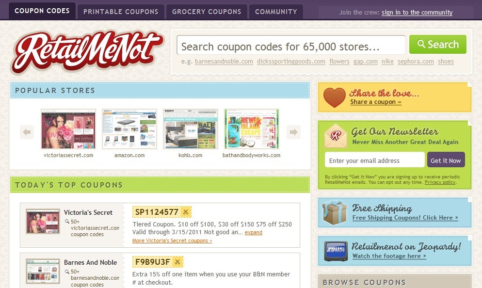 retail me not coupon code discount réduction
