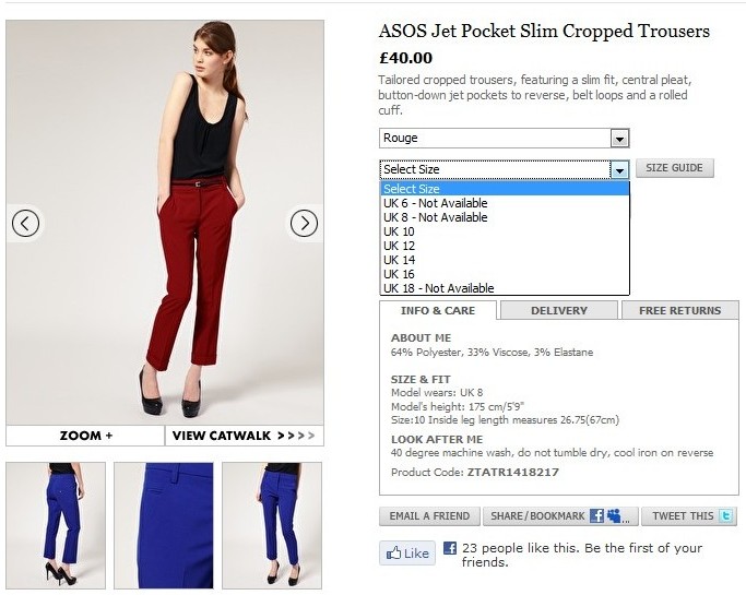 asos sold out