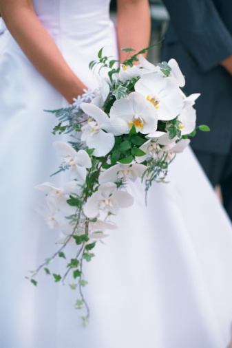bouquet mariage tombant