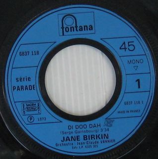 BIRKIN JANE - Di do dah - 45T (SP 2 titres)