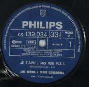 BIRKIN JANE & GAINSBOURG SERGE - Je t'aime moi non plus - 45T (SP 2 titres)