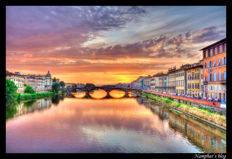 Coucher de soleil à Florence : premier essai de HDR dans Architecture 1107080928241315658442788