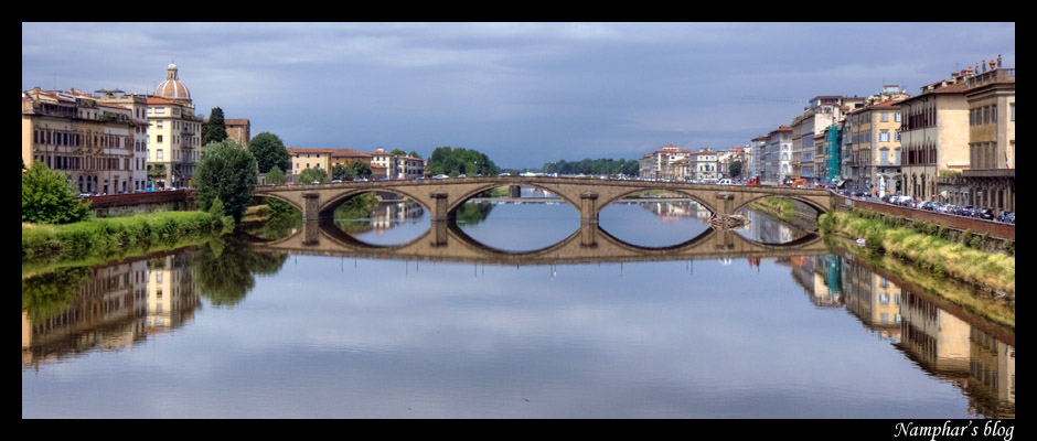 Ponte alla Carraia à Florence, autre essai en HDR dans Architecture 1107131030311315658466584
