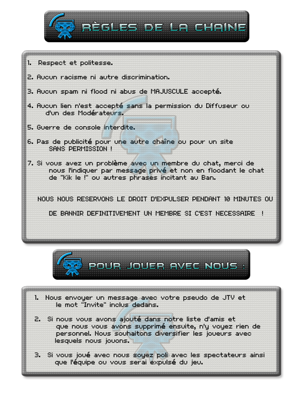 Règles de la chaine
