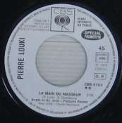 LOUKI PIERRE - La main du masseur - 45T (SP 2 titres)