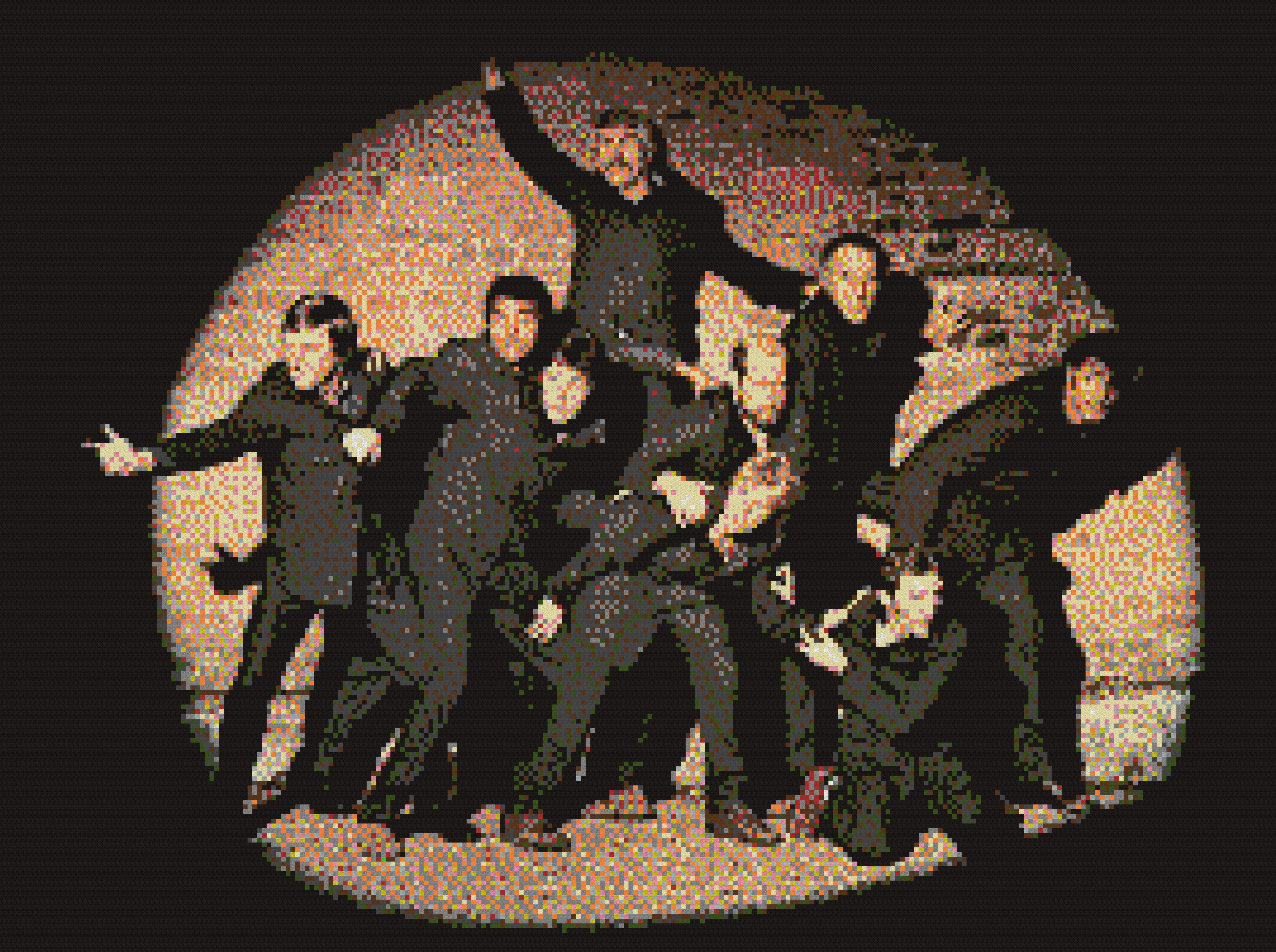 The biggest pixel art of the world The band on the run Creative