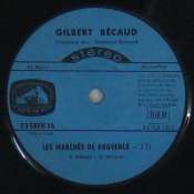 BÉCAUD GILBERT - Les marchés de Provence - 45T (SP 2 titres)