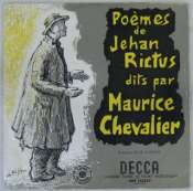CHEVALIER MAURICE - Poèmes de Jean Rictus - 33T
