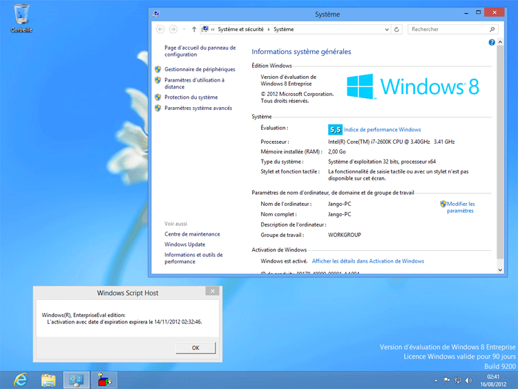 Windows 8 enterprise evaluation build 9200 16