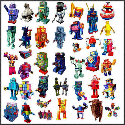 40 ROBOTS A VOTRE DISPOSITION ! dans Papertoy 12090601024015263610288636