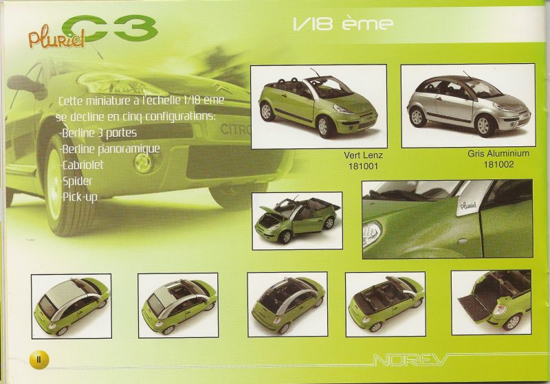 Citroën C3 PLURIEL 2004 - NOREV au 1/18 101204121100173807245390