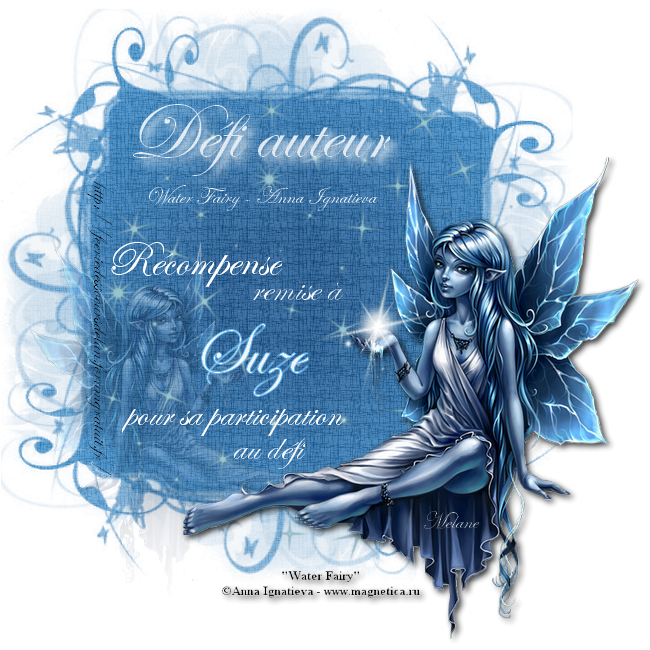 Récompenses -  Défi auteur de Mélane - "Water Fairy" de Anna Ignatieva -  (15 novembre au 5 décembre) 101206040802748667259757