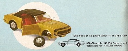 Chevrolet Camaro Corgi catalogue 1970