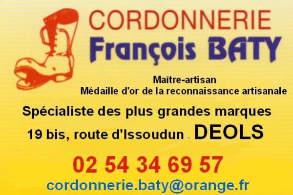 zq26. DEOLS - CORDONNERIE FRANCOIS BATY - Specialiste des plus grandes marques 110120095354643127503574