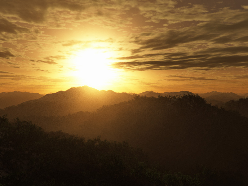 Sunset on mountains 2