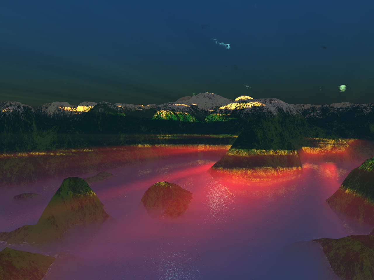 Sprits down on water