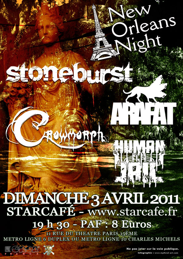 Human Jail + Crowmorph + Arafat + Stoneburst 3 Avril au Starcafé 1103011154391168247736525