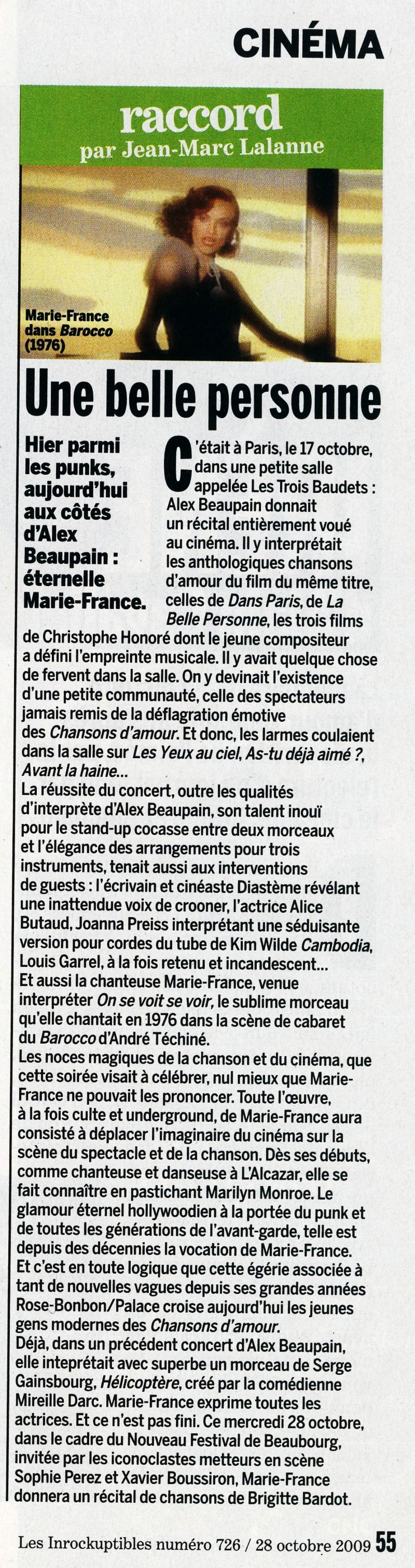 MARIE FRANCE rend hommage à l'actrice MARIE-FRANCE PISIER (25 avril 2011) 1104251125021239648050832