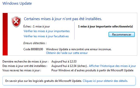 Souci Windows update 1
