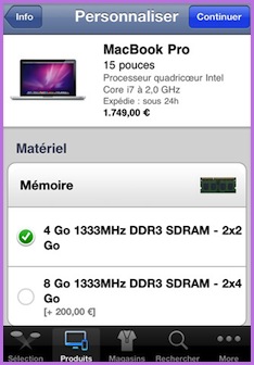 iOS : L'application Apple Store France 1105230511091200808203552