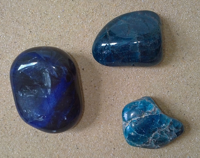 Apatite, aventurine bleue et