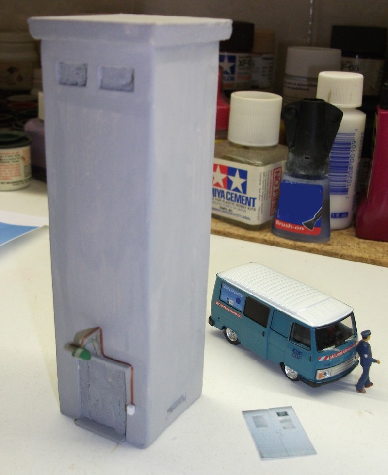 Maquette MKD HO Poteaux Béton EDF Réf.555 - Édition Limitée Non Assemblée
