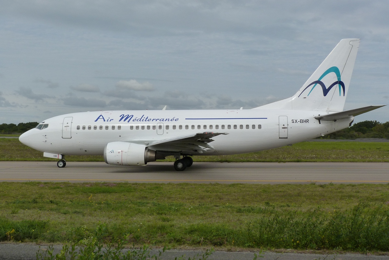 [19/09/2011] Boeing 737-500 (SX-BHR) Hermes Airlines - Air Mediterranée c/s 1109190822501373938767305