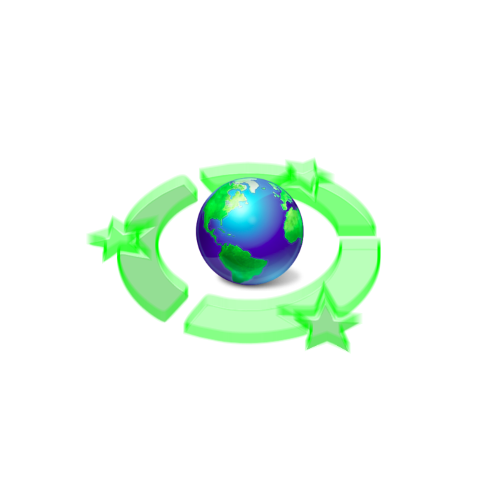 GIMP - logo Esperubuntu perspective + globe