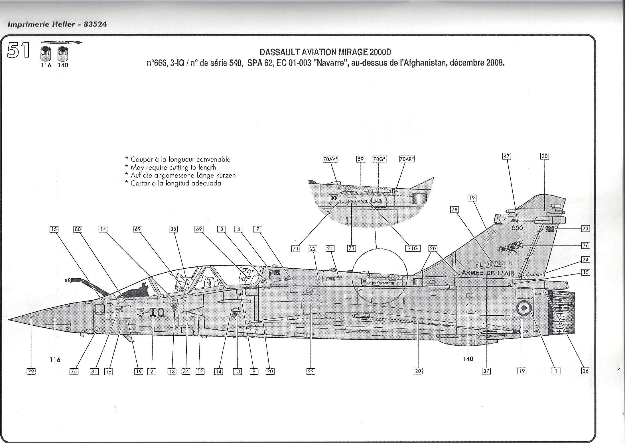 Mirage 2000D "Kandahar" Heller 1/48 "upgrade" 111025064123795298956649