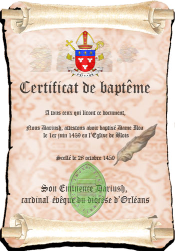 Orléans - Certificats  111028042553522828968635