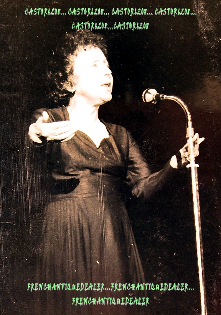   ANCIENNE années 1960 EDITH PIAF tirage dépôque 2/5 tampon dagence