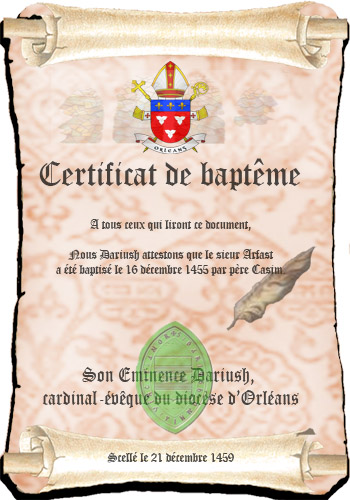 Orléans - Certificats  111221032752522829204688