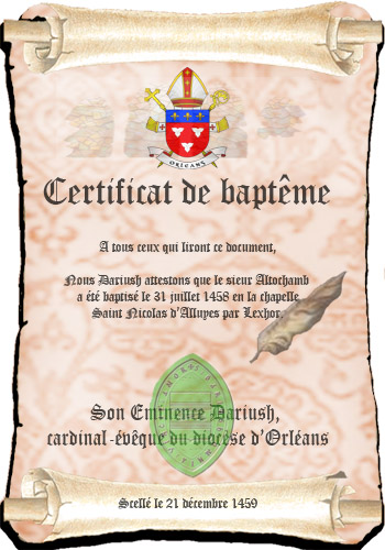 Orléans - Certificats  111221032752522829204690