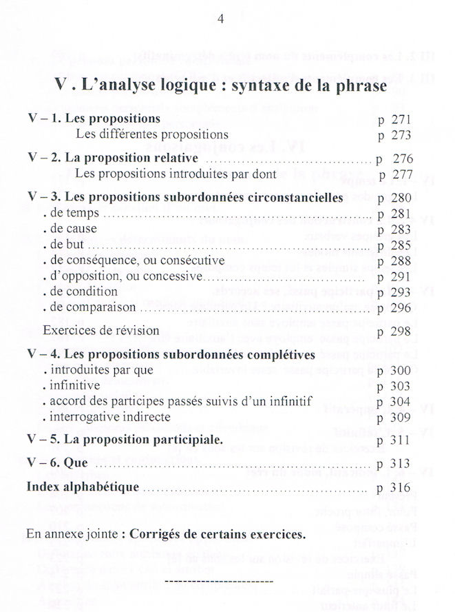 La grammaire structurante - Elisabeth VaillÃ©-Nuyts - sommaire p4