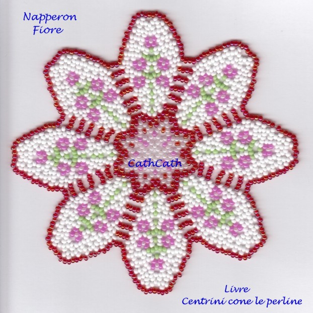 Napperon Fiore rubis fushia 1