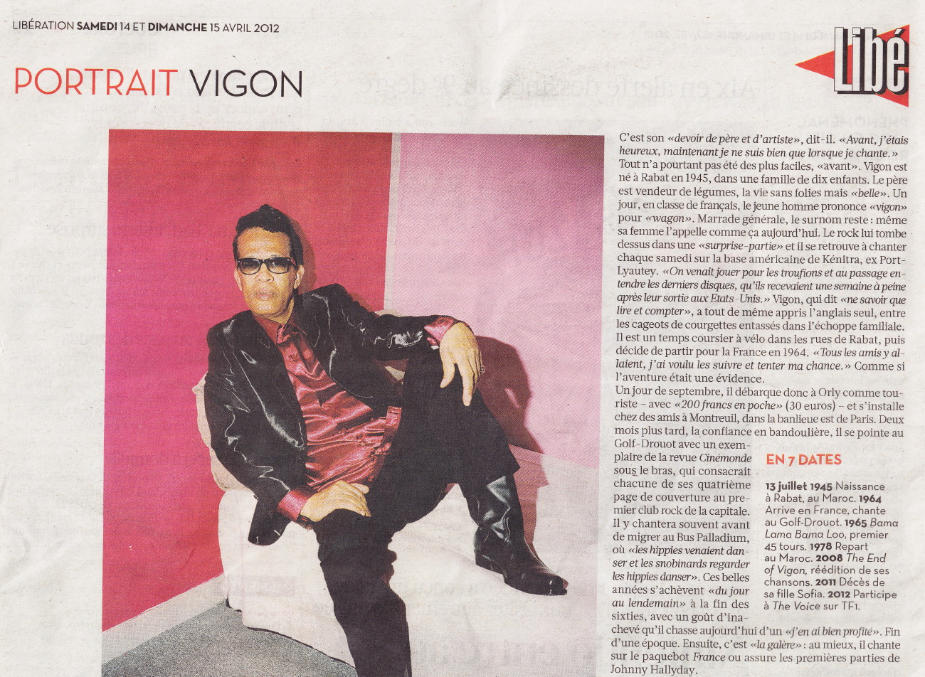 "VIGON, Papa soul" (4e de couverture de "Libération", 14 avril 2012) 1204140422481423619717551