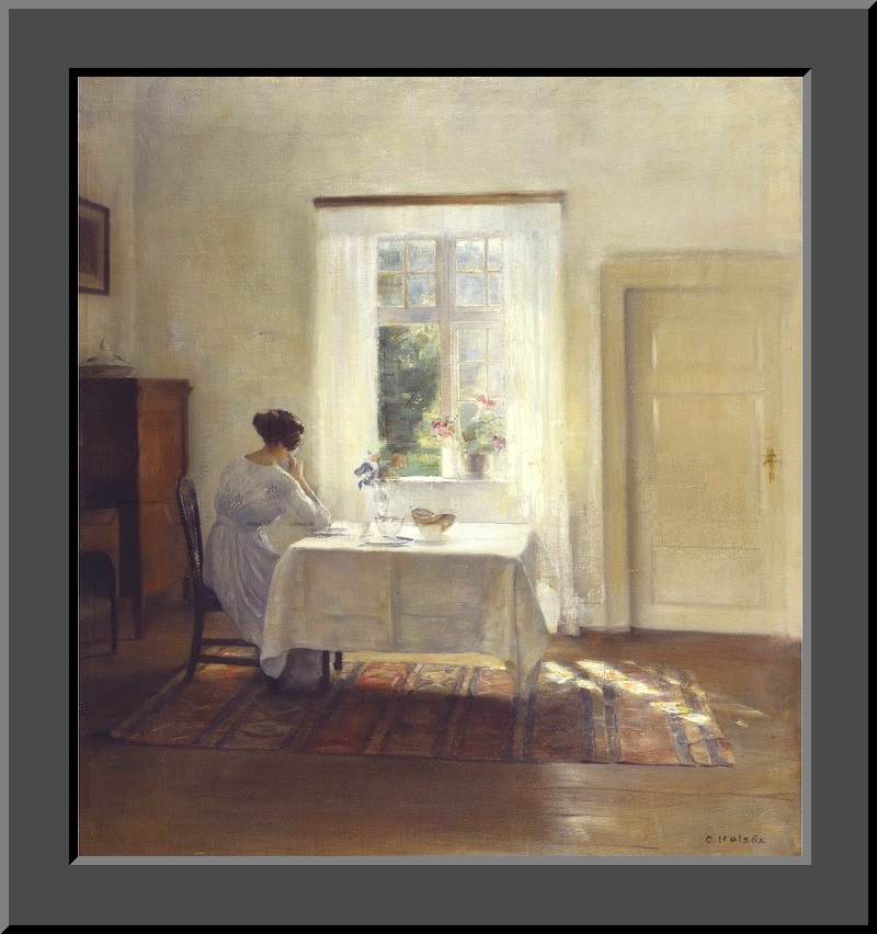 Woman seated at the table by a window (Une femme attablée près d'une fenêtre) 1204160256471267269726102