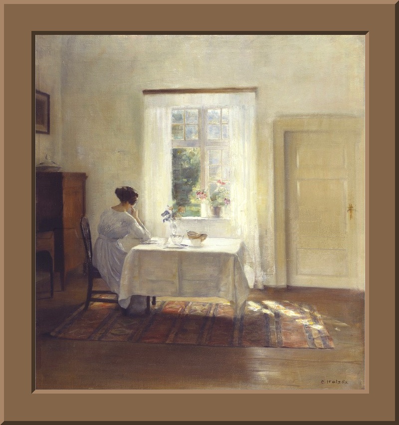 Woman seated at the table by a window (Une femme attablée près d'une fenêtre) 1204160258111267269726104