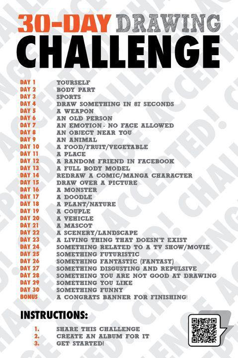 30-day drawing challenge
