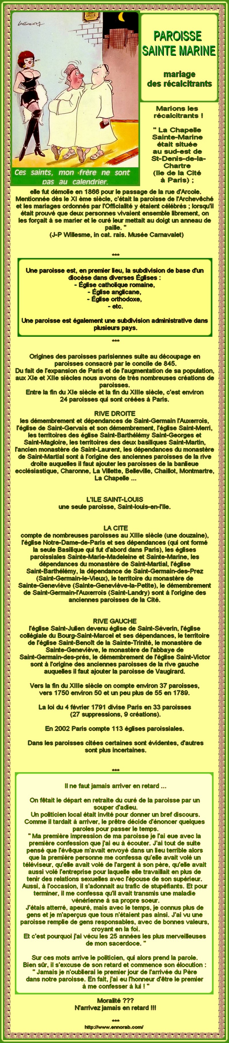 FRANCE - PARIS - CHAPELLE SAINTE MARINE - LIEU POUR LE MARIAGE DES RECALCITRANTS 1205181037051492919870009