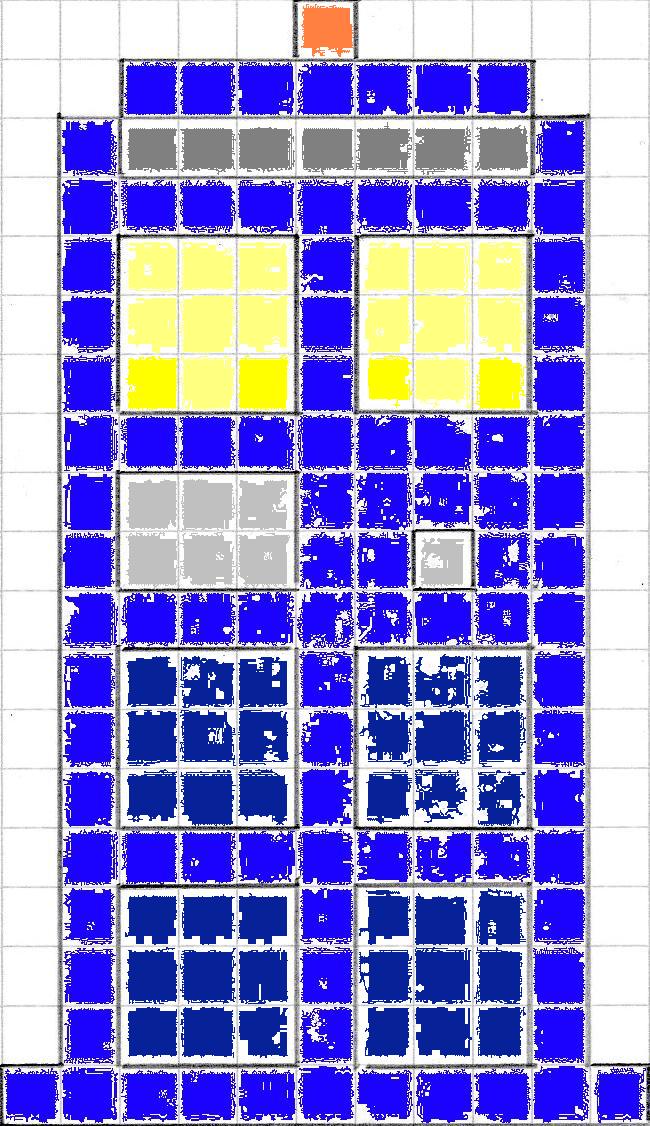 Dessin TARDIS pixel art colori&Atilde;&copy; avec paint