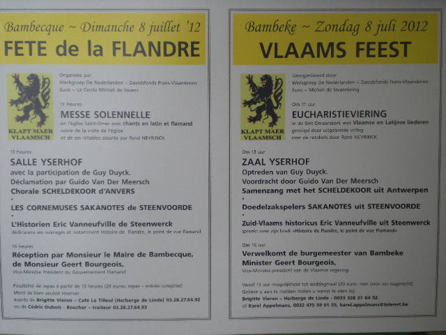 Zondag 8 juli 2012: Feest van de Vlaamse gemeenschap in Bambeke 12062308585514196110019663
