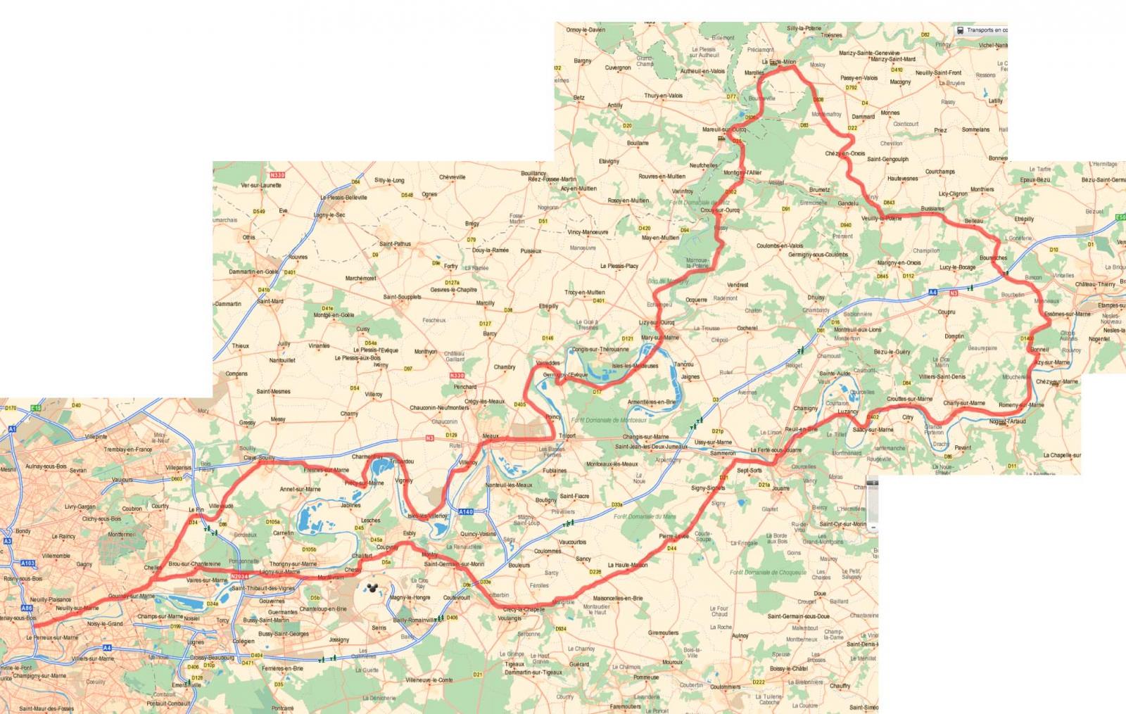 Canal de l'Ourcq 2012 - map
