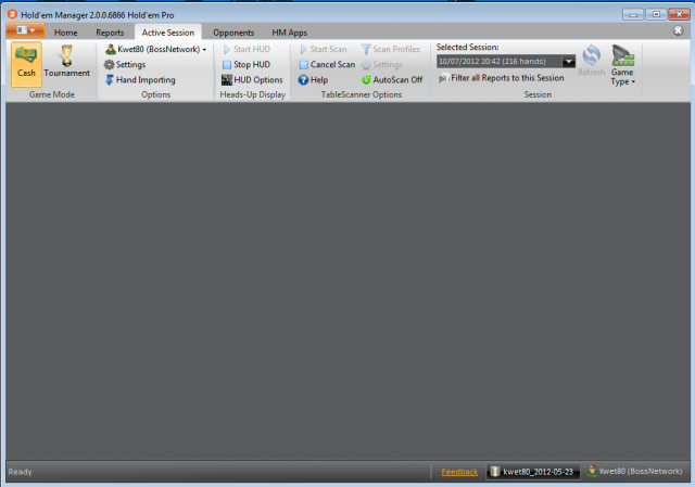 HM2_active session_nothing appears