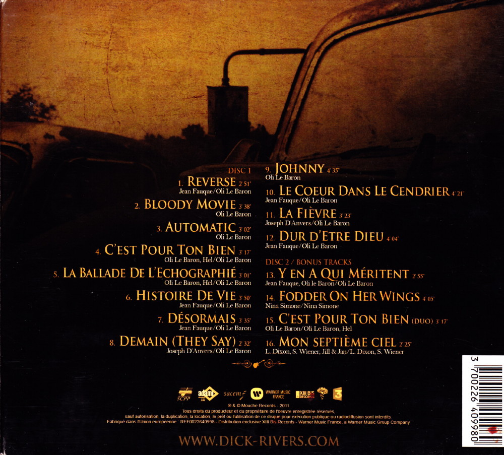 DICK "RIVERS" : chronique CD • 28/01/15 Folies Bergère 12071207473414236110094891
