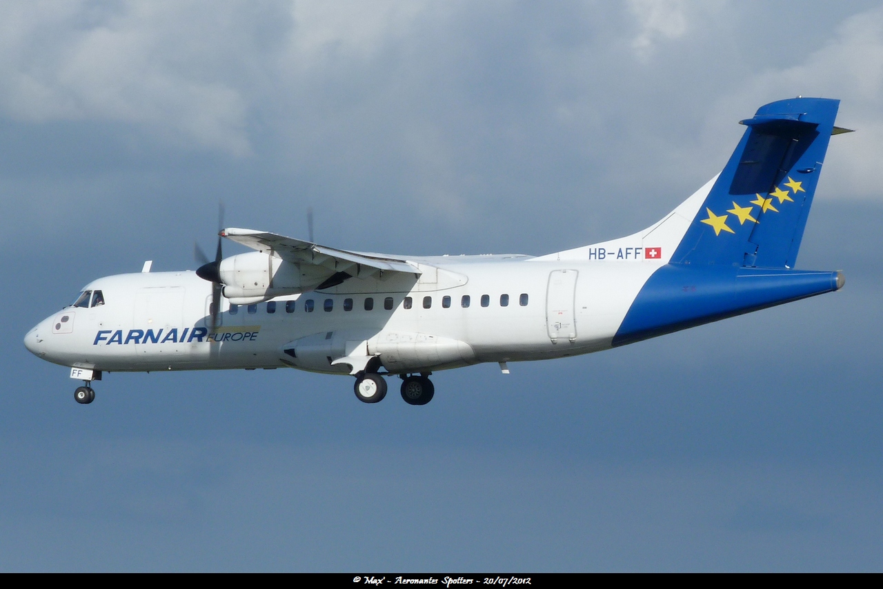 [20/07/2012] ATR 42-320 (HB-AFF) Farnair Europe 12073012023715267110156874