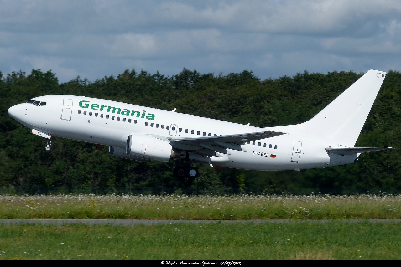 [31/07/2012] Boeing B737-700 (D-AGEL) Germania 12080102204015267110164383