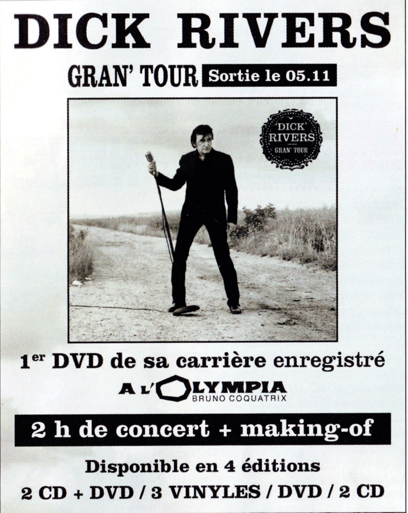 DICK RIVERS, live "GRAN' TOUR" (2 CDs + 1 DVD) 12101610403414236110442688